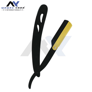Professional Barber Straight Razor Stainless Steel Replaceable Blade <b>Swing</b> Lock Razor with Custom Color Steel Handle Straight - Product Image 4