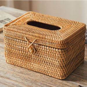 กล่องใส่กระดาษทิชชูหวายรักษ์โลก ที่ใส่กระดาษทิชชูแบบสานธรรมชาติ สำหรับใช้ในบ้าน โรงแรม สปา โต๊ะอาหาร ผลิตในเวียดนาม - Product Image 1