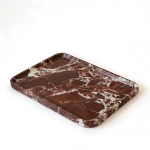 Bandeja Decorativa de Resina con Aspecto de Mármol, Diseño Rectangular Moderno, Tema de Frutas, para Bodas, Hogar, Baño, Organizador de Tocador, Plato para Servir - Product Image 6