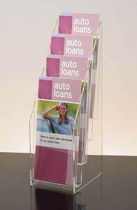 Soporte de folleto de acrílico moderno y elegante para 2 estantes para una promoción elegante para exhibir sus materiales de negocios con facilidad - Product Image 5