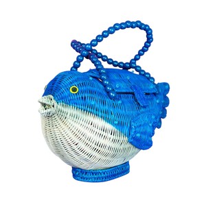 Cesta de Almacenamiento de Mimbre Hecha a Mano con Forma de Pájaro Azul, Estilo Bohemio, Diseño Animal, Organizador Decorativo, Bolsa de Mimbre - Product Image 6