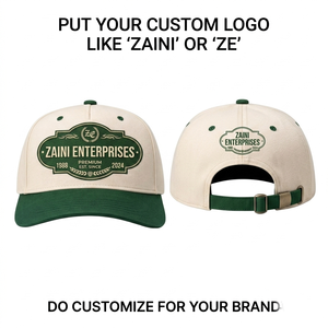 Gorra de 5 Paneles Negra de Sarga de Algodón Premium de 280 GSM, con Logotipo Personalizado Bordado en 3D, Impermeable, Unisex, Ajustable - Product Image 6