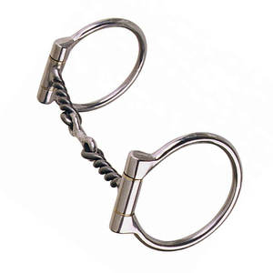 อุปกรณ์ขี่ม้าขายส่งทุกสี คุณภาพสูง ใช้ซ้ำได้ บิตแบบออฟเซ็ต ดี 3/8 ทวิสต์ ด็อกโบน สแนฟเฟิลบิต สแตนเลสสตีล - Product Image 6