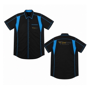 Chemises boutonnées personnalisées, chemises d'équipe de course F1, chemises de mécaniciens et d'équipe de box, fabricant et fournisseur de chemises de course automobile - Product Image 1