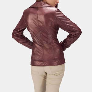 Stylish Vintage Reversible <b>Winter</b> <b>Leather</b> <b>Jacket</b> Women Biker Look Slim Fit Comfortable Inner Lining Fashion Party Travel - Product Image 4