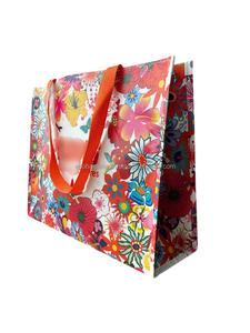 Sac d'épicerie tissé en PP recyclé, stratification complète et écologique des deux côtés, sacs à provisions laminés en BOPP brillant - Product Image 6