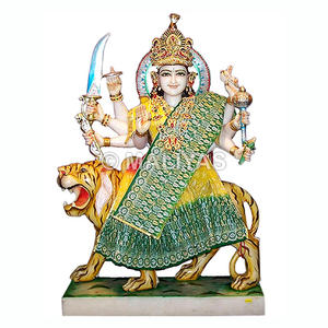 Ídolo de mármol de Durga Mata |   Fabricante de Durgas Murti de Mármol Hechas a Mano – Maliyas - Product Image 1