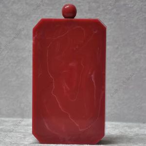 Indian Handmade Red Resin Clutch Bag for Women Luxury Evening Party <b>Wedding</b> Designer Hard Case Purse with Statement Knob - Product Image 1