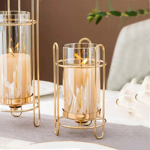 Handmade Modern Vase Candle Holders for <b>Tea</b> <b>Light</b>, Candle Stand Table Centerpiece for Home Ornament Holiday Decoration - Product Image 5