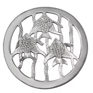 Salvamanteles Redondo de Hierro Fundido Vintage con Diseño Fleur de Lis, Color Carbón Oscuro, Protector Clásico para Mesa de Cocina, Precio al por Mayor - Product Image 5