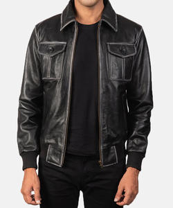 Blouson Bomber Unisexe Personnalisé à Col Montant Imperméable Coupe-Vent Séchage Rapide Hiver OEM Noir Style Racer avec Logo Avant Vente en Gros - Product Image 1