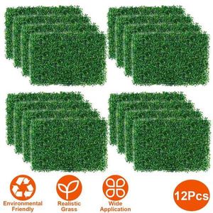 Siepe Artificiale di Bosso da 120 cm per Schermatura Privacy, Sfondo in Erba, Recinzione e Decorazione Murale per Balconi (12 Pezzi) - Product Image 3