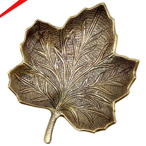Luxury Elegant Metal Gold Plated Leaf Shape Serving Bowl Home Household For <b>Decoration</b> <b>Table</b> <b>Top</b> Serving Platter - Product Image 4