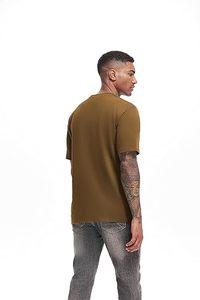 ผู้ผลิต OEM เสื้อยืดแขนสั้นผู้ชายคุณภาพสูง ผ้าฝ้าย 100% เนื้อหนา พิมพ์โลโก้แบรนด์ได้ตามสั่ง เสื้อเปล่าคอกลมลำลอง - Product Image 2