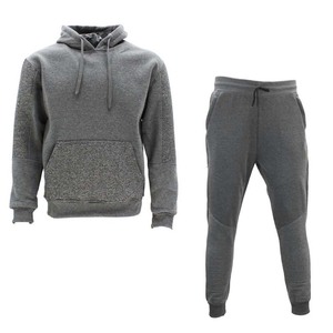 Ensemble de jogging pour homme, hiver, à capuche, lourd, 100% coton, coupe-vent, séchage rapide, avec logo personnalisé sur le devant, service OEM - Product Image 5