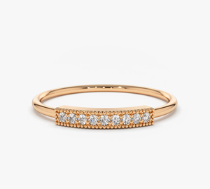 14K <b>Yellow</b> Gold Lab Created Diamond Wedding Ring for Women Luxury Fine Jewelry - Product Image 2
