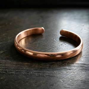 Handmade Solid Pure Copper Cuff Bangle <b>Bracelet</b> High Polished Domed Metal Copper Craft Healing Luxury Jewelry For Men Women OEM. - Product Image 2