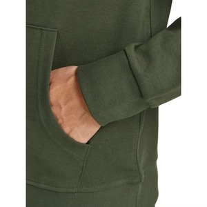 Custom Logo <b>Mens</b> <b>Pullover</b> Hoodie Olive Green Plain Blank Fleece Cotton Classic Fit Solid Hoodies Sweatshirt OEM - Product Image 2