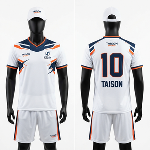 Uniforme de football en polyester interlock 160 GSM, vert, blanc, noir, avec panneaux graphiques, logo personnalisé, OEM - Product Image 4