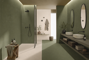Surface inspirée du tissu vert 600x1200, une surface haut de gamme dotée de textures douces et de tons neutres élégants, conçue pour - Product Image 4