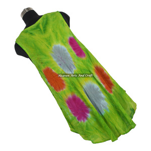 Robe longue élégante pour femmes, vêtements faits à la main, tie-dye, sans manches, multicolores, robe de soirée, robe longue de maternité - Product Image 2