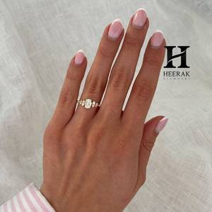 <b>Custom</b> 14K Yellow Gold Radiant Cut Lab Grown Diamond Engagement <b>Ring</b> 1.5ct VVS1 Certified Diamond Cluster <b>Ring</b> with Marquise - Product Image 1