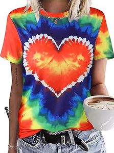 Camiseta Informal de Algodón 100% con Cuello Redondo y Manga Corta, Diseño Único y Popular, Personalizada con Técnica Tie Dye, para Mujer, Fabricada en Pakistán - Product Image 4