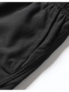Wholesale 2026 Men's Sporty Short Shorts With Pockets Quick Dry Spandex Polyester Mid Waist Elastic Waist Orange Black - Product Image 4