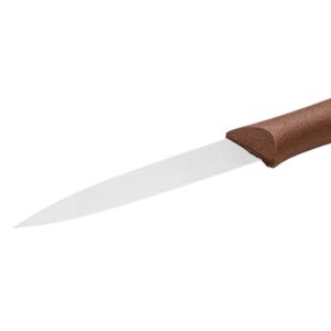 Couteaux à éplucher à manche marron avec lame fine et pointue argentée et poignée ergonomique pour l'épluchage des fruits, la découpe et le tranchage des légumes - Product Image 2