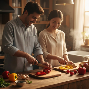 Tabla de cortar de madera artesanal con bordes vintage |   Tabla de Cortar y Servir Orgánica, Pulida con Aceite, Higiénica, para Cocina - Product Image 2