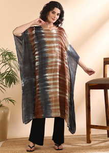 High Quality Designer Rayon <b>Kaftan</b> Tie Dyed <b>Summer</b> Daily Wear Regular Fit Sweetheart neck at Best Price by Supplier - Product Image 1