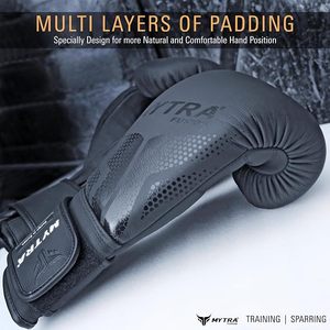 Guantes de Boxeo Mytra Fusion de Cuero Genuino, Transpirables, con Protección UV, Absorción de Humedad, Ligeros y Antideslizantes para Entrenamiento - Product Image 2