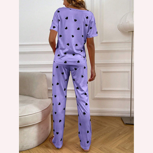 Unique Style Top Selling Wholesale Price Sleepwear Women Night <b>Suit</b> Long Sleeve Shirts With <b>Pajama</b> Women Night <b>Suit</b> - Product Image 2