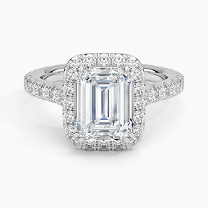 BOJ <b>Ring</b> 0127 <b>Emerald</b> Cut 925 <b>Silver</b> Luxe French Prong Setting Solitaire Diamond <b>Ring</b> 2ct D Color VVS1 Moissanite GRA Certified - Product Image 1