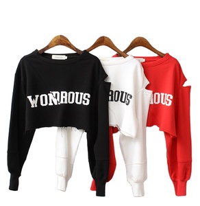 Sweat à capuche pour femme, sweat-shirt design personnalisé de haute qualité, haut court - Product Image 6