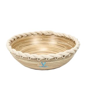 Plateau de service en bambou fait main, écologique, de qualité commerciale, en bois naturel, idéal pour la cuisine, la table basse et la décoration intérieure - Vente chaude - Product Image 1