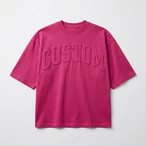 Camisetas de Hombre de Alta Calidad con Logotipo Personalizado, Tejidas en Algodón 100%, con Estampado 3D en Relieve, Corte Regular, Venta al Por Mayor - Product Image 6