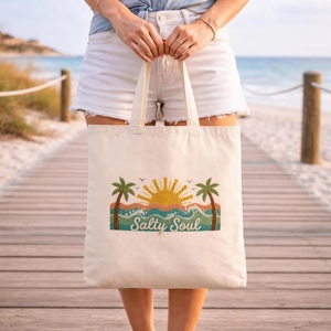 Eco Friendly Cotton Tote <b>Bag</b> Colorful <b>Peacock</b> Bird Print Customizable Size Closure Reusable Grocery Carryall Bulk Supply Retail - Product Image 2