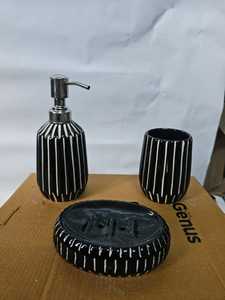 Bouteille de savon en céramique durable 500 ml avec pompe fluide pour usage quotidien, accessoires de salle de bain et utilitaire de cuisine - Product Image 4