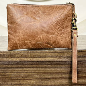 New Latest Design Hair On Cowhide Leather Hand Wristlet Clutch for Women's Western Genuine Leather Zipper Handbags <b>Purse</b> Wallet - Product Image 5