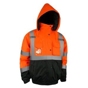 Winter Waterproof ANSI/EN ISO CLASS 1 <b>Worker</b> Security Safety <b>Jacket</b> for Men Custom Construction Workwear Reflective Mechanical - Product Image 4