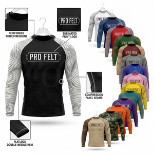 Nouveau design 2026 – Rashguard de compression à manches longues, imprimé avec votre propre marque, protection UV, pour natation, fitness, MMA, BJJ - Product Image 1