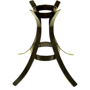 Soporte de bola de hierro recubierto de polvo negro del fabricante indio, adorno de jardín de Patio exterior de Metal para el estilo de vida del ambiente del hogar - Product Image 1