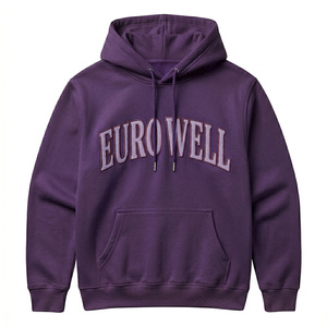 Hoodie unisexe ample en polaire technique avec logo brodé, idéal pour l'entraînement et la gym, collection hiver, vente en gros - Product Image 2