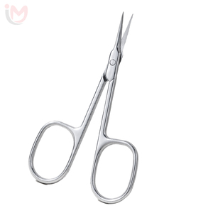 Ciseaux à cuticules professionnels en acier inoxydable poli miroir argenté, pointe précise et aiguisée, outils de manucure et pédicure, OEM - Product Image 5