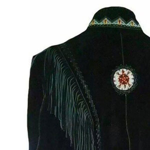 Mens Slim Fit <b>Suede</b> Leather <b>Jacket</b> With Bold Custom Made Logo Design Great For Outdoor Activities And City Use - Product Image 5