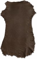 Tapis en cuir de chèvre véritable brun, texture grainée, pour sacs, chaussures, accessoires.