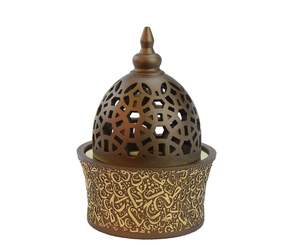 Intense <b>Oud</b> Incense Burner Coffee Metal Tray Arabian <b>Bakhoor</b> Burner for Yoga Aromatherapy Home Office & Bedroom Decor - Product Image 4