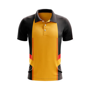 ชุดยูนิฟอร์มคริกเก็ตสีเหลืองดำแบบยูนิเซ็กซ์ เสื้อและกางเกงเอวยางยืด ระบายอากาศได้ดี ซับเหงื่อ 100% ผ้าฝ้าย - Product Image 2