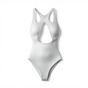 Traje de Baño de Una Pieza para Mujer con Corte Frontal, Bloques de Color y Diseño sin Costuras, Traje de Baño Moderno para Playa - Product Image 2